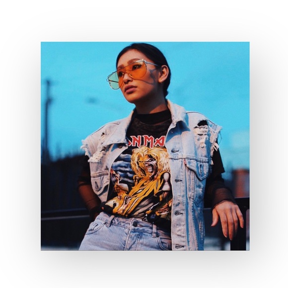 new ☻ Rimless Metal Shield Sunglasses Sunnies ☻ Colored Mono Lens ☻ Pastel Pink - Picture 5 of 14